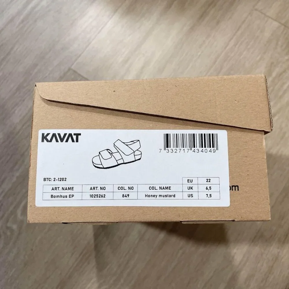Kavat Bomhus EP Honey Mustard sandals US 7.5 Kid Swedish Brand